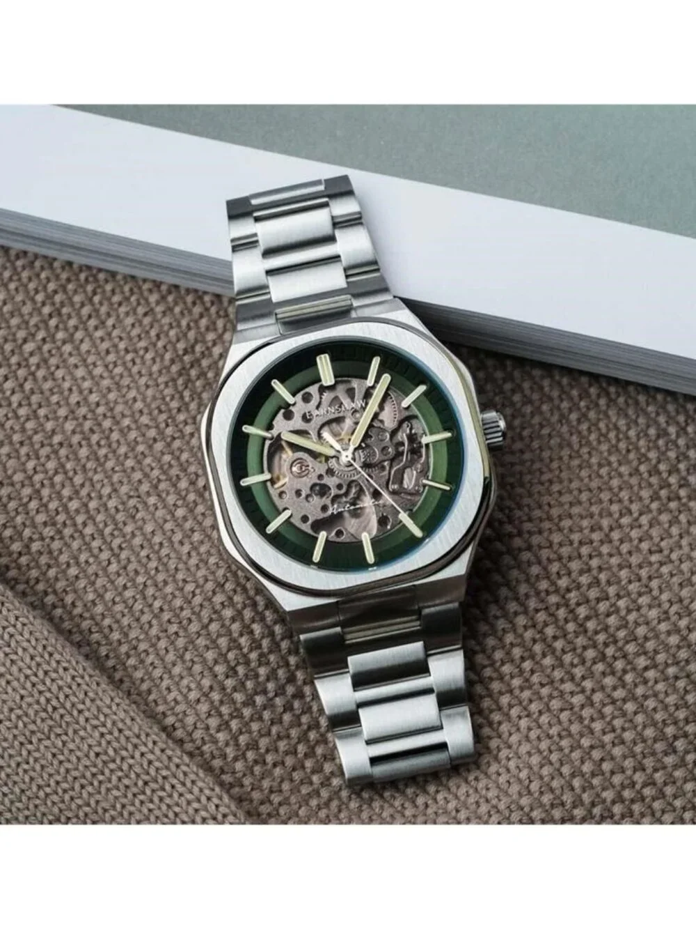 NWT Thomas Earnshaw Exeter Automatic Green Dial Men's Watch